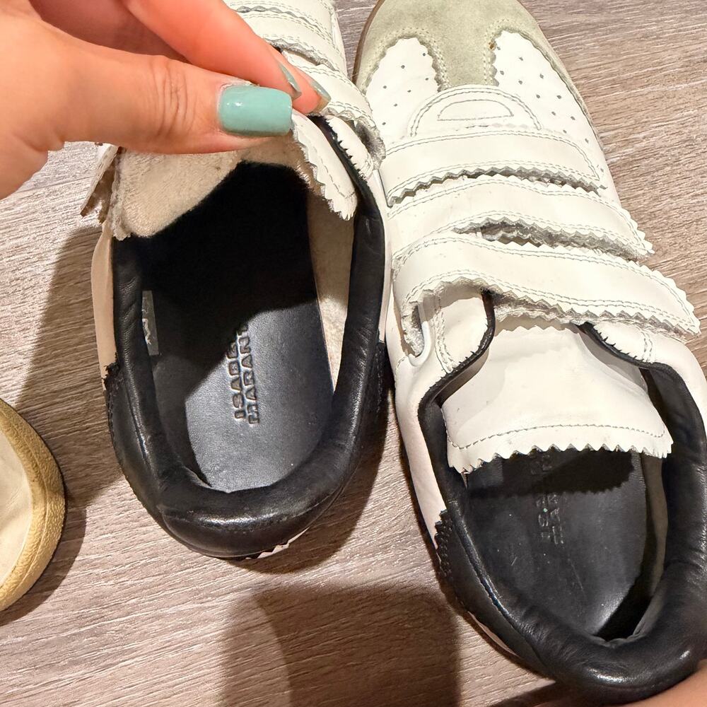 Isabel Marant Beth Black and White Low Top Sneakers Size EU 39 - Picture 6 of 7